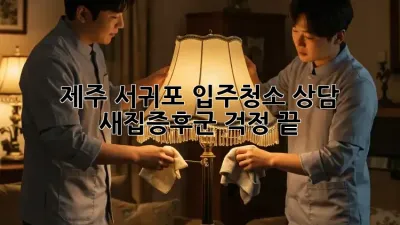 제주 서귀포 입주청소 상담: 새집증후군 걱정 끝!